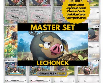Lechonk Master Set Binder Pages, Pokemon Placeholder Cards, Printable PDF & Digital Download