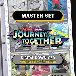 ポケモン ジャーニー・トゥギャザー バインダー プレースホルダー | マスターセット 印刷可能ページ PDF + チェックリスト プレースホルダー | スカーレット＆バイオレット