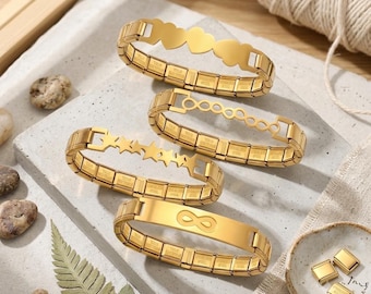 Personalized Gold Plated Stainless Steel Bracelet | Infinity, Heart, Star Charms