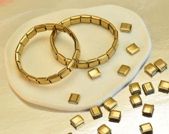 Personalized Gold Italian Charm Bracelet Stainless Steel DIY Charms Jewelry