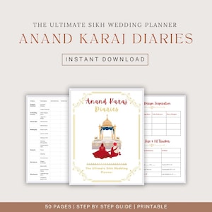Digital Sikh Wedding Planner: Punjabi Bridal Organizer (50+ Pages) (PDF Printable Checklist