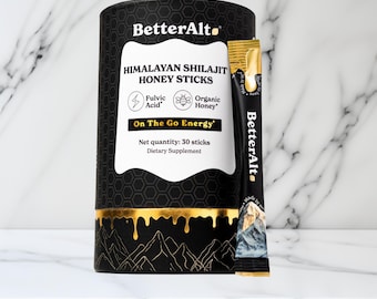 Himalayan Shilajit Energy Sticks with Organic Honey - 30 Count