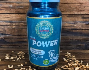 Ayurvedic Shilajit Capsules for Men: Energy & Stamina - 30 Count