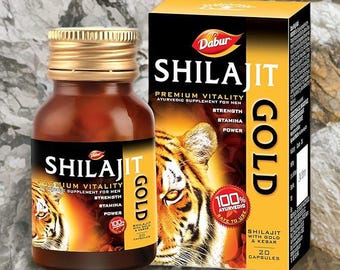 DABUR Shilajit Gold Capsules: Ayurvedic Supplement for Men