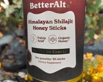 Himalayan Shilajit Cinnamon Energy Sticks with Organic Honey - 30 Count