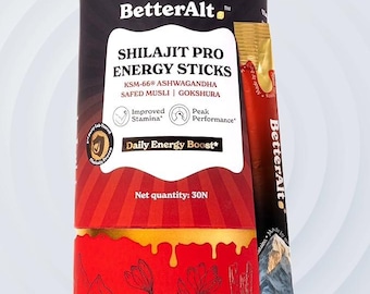 Ayurvedic Energy Sticks: Shilajit, Ashwagandha & Gokshura - 30 Count