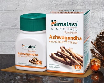 Comprimidos de ashwagandha para aliviar el estrés: suplemento herbal rejuvenecedor - 60 comprimidos