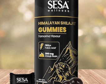 100% ayurvedische Himalaya Shilajit-gummies voor mannen en vrouwen, (30 stuks)