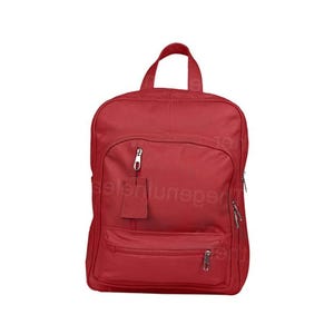 Women’s Genuine Red Leather Backpack – Handmade Travel Bag