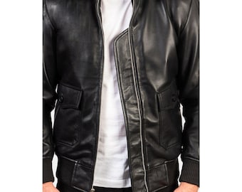 Retro 80s 90s Ladies or Girls Short Style Leather Bomber