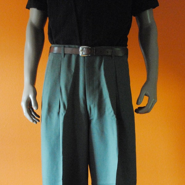 Mens Wool High Waisted Slacks sz 33 long