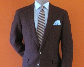 Norm Thompson Red & Black Tweed Jacket sz 44
