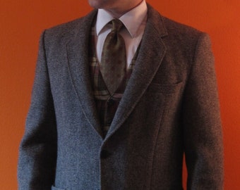Grey Harris Tweed Jacket sz 40