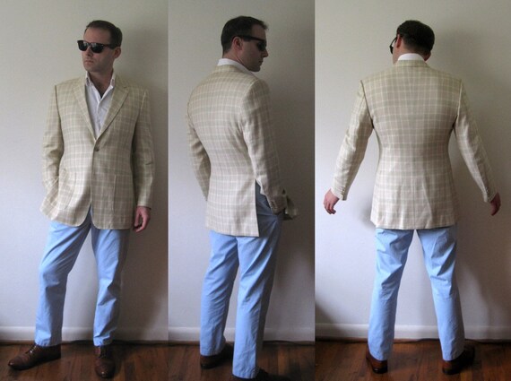 Custom Tailored Summer Weight Jacket sz 38 - image 1