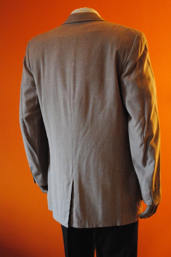 Mens Taupe Atomic Fleck Jacket, sz 40L - image 3