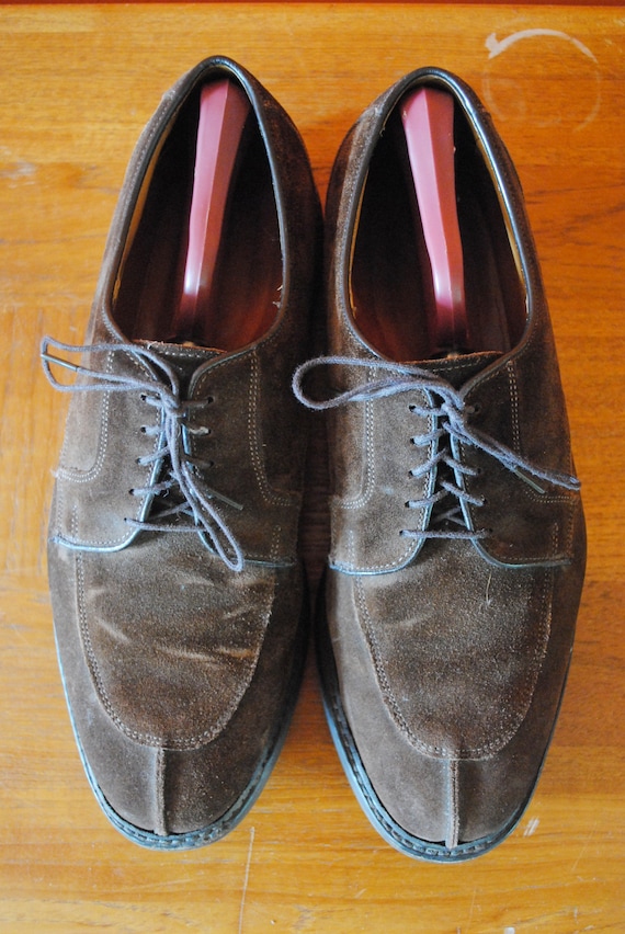 10 D Allen Edmonds Mens Brown Suede Walking Shoes 