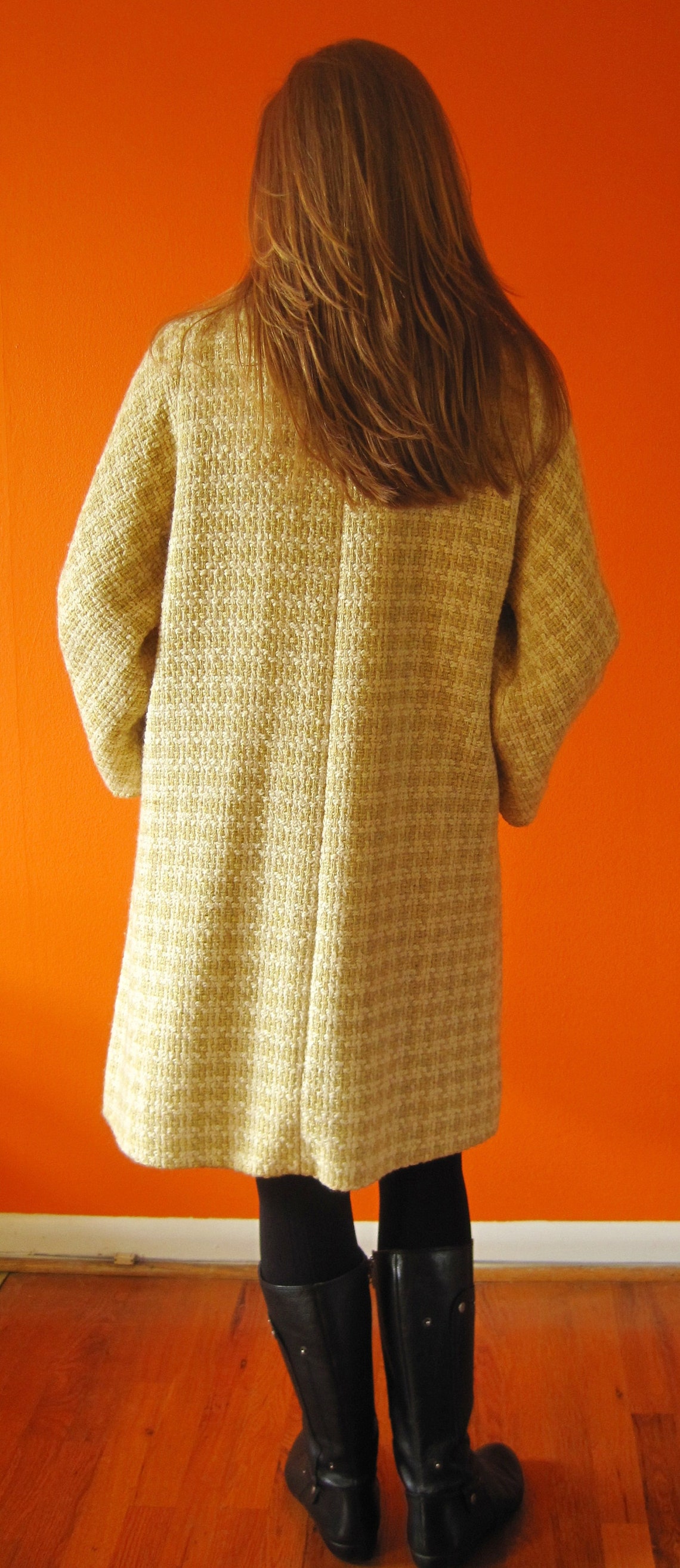 Womens Yellow A-line Coat Sz M - Etsy