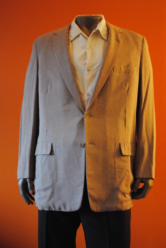 Mens Taupe Atomic Fleck Jacket, sz 40L - image 2