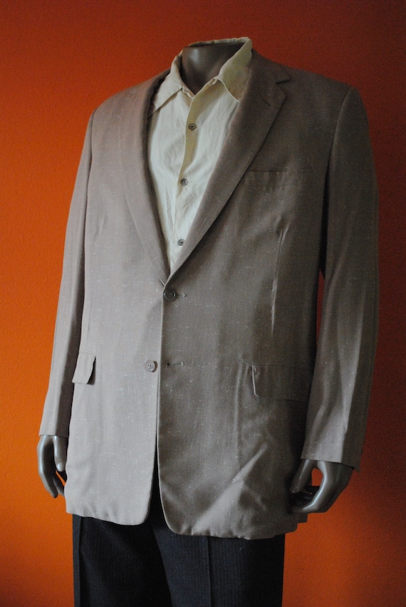 Mens Taupe Atomic Fleck Jacket, sz 40L - image 1