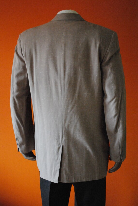 Mens Taupe Atomic Fleck Jacket, sz 40L - image 4