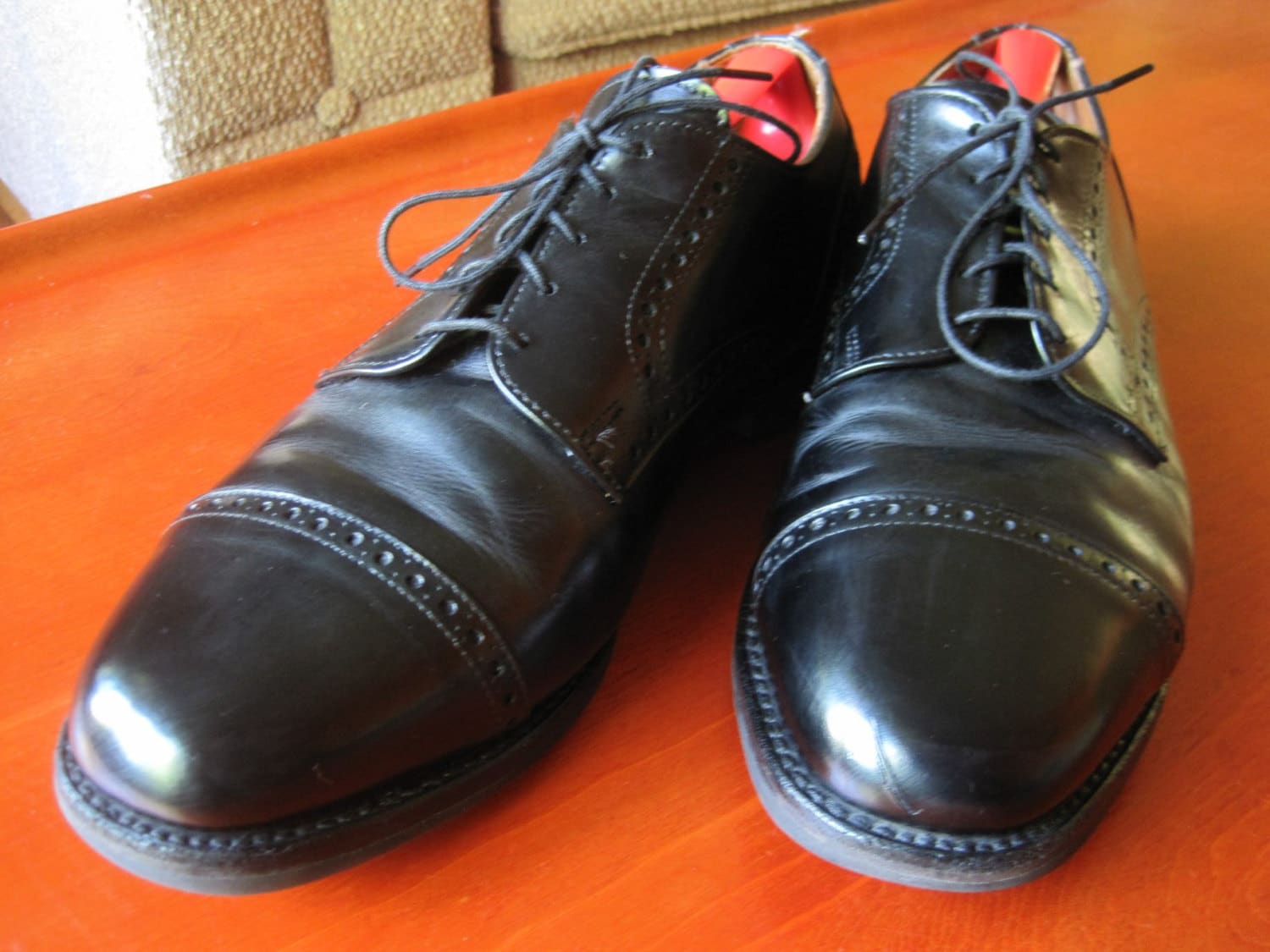 Mens Allen Edmonds 9.5 E (US) Dress Shoes, Black AE Rubber 