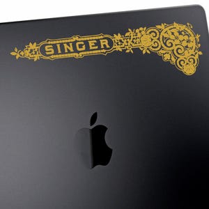 Vintage Singer symaskin dekal klistermärke