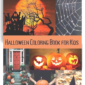 Halloween Coloring Book, Fun Coloring Pages for Kids,  Printable Halloween Activity