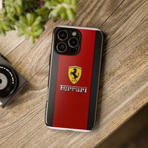 Ferrari Tough Phone Case, Durable Tech Accessories, Car Enthusiast Gift, Racing Lover&#39;s Protection, Unique Phone Cover