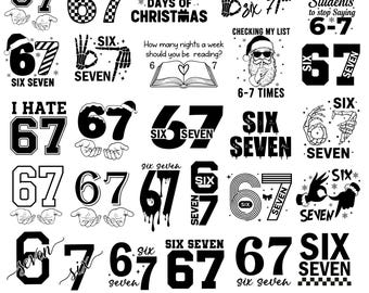 6 7 Meme Funny Hands SVG Bundle, 6 7 Meme Funny Skeleton Svg, Viral Meme Humor,67 Trend,Viral Internet Humor 67,67 Xmas,Viral 6 7 Funny Joke