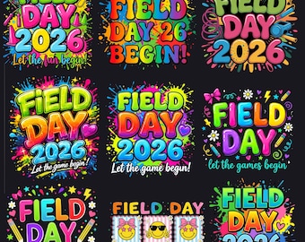 Field Day PNG bundle, Let the Games Begin 2026 PNG, Fun Kids Field Day Png, Teacher Field Day, School png, Fun Day PNG,Field Day Fun Day png
