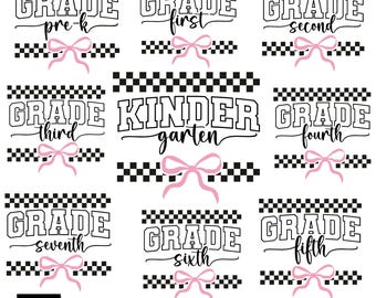 Coquette Back to School Svg Bundle, First Day of School Svg,Pre-K Kindergarten 1st Grade Svg,Teacher svg,School Shirt,welcome Back to school