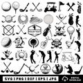 40 Golf SVG Png Bundle, Golf Ball Svg, Golf name frame, Sport svg, Golf Lover Svg, Golf club svg, Golfing SVG Golfer svg,Cricut & Silhouette
