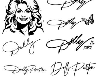Dolly Parton PNG, Dolly Parton SVG, Dolly  Parton Signature Svg Png, Country Music Svg,Country Singer Png,Dolly Shirt Design,Cricut CutFile