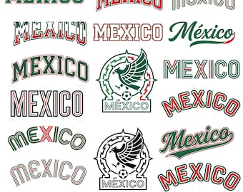 Mexico Varsity SVG PNG Bundle, Mexico Soccer Logo SVG, Mexico Typography Svg, Mexico Football Team png,Preppy Mexico, Cricut CutFile,Digital