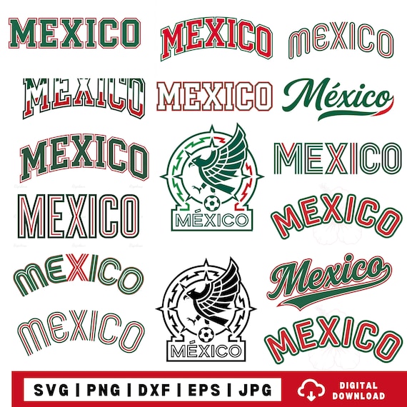 Mexico Varsity SVG PNG Bundle, Mexico Soccer Logo SVG, Mexico Typography Svg, Mexico Football Team png,Preppy Mexico, Cricut CutFile,Digital