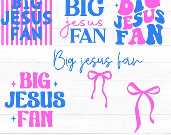 Striped Big Jesus Fan Svg PNG, Preppy Christian Png, Jesus Lover, God svg png,Jesus Shirt Design,Striped Design Png,Trendy Christian Graphic