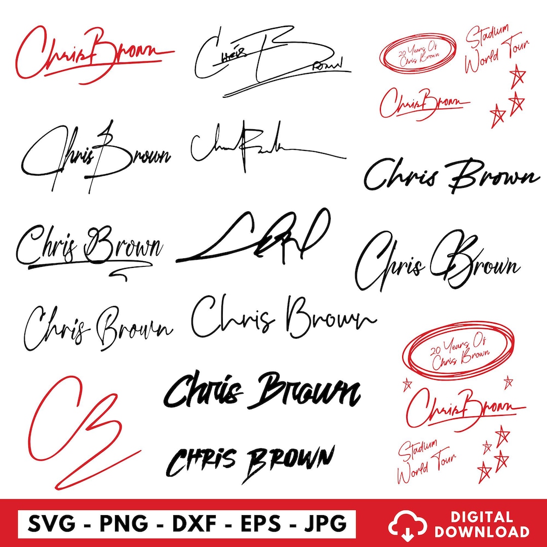 Chris Brown Signature Svg Png,chris Brown Signature Designs,chris