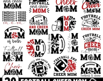 Football and Cheer Mom Svg, Football Mom Svg, Football Mama Svg, Cheer Mom Svg, Cheerleader Mom Svg, Game Day Svg Png,Football Mom Shirt svg