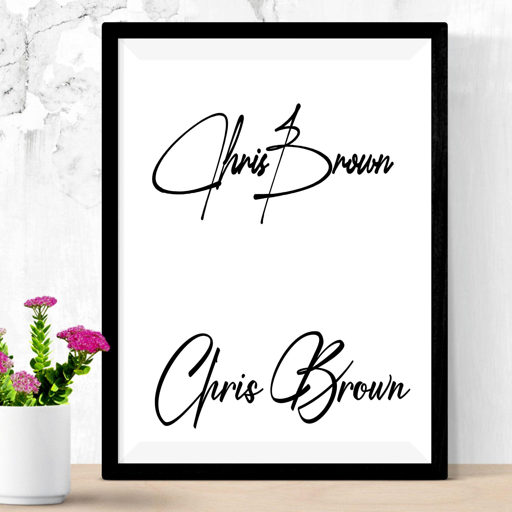 Chris Brown Signature Svg Png,chris Brown Signature Designs,chris