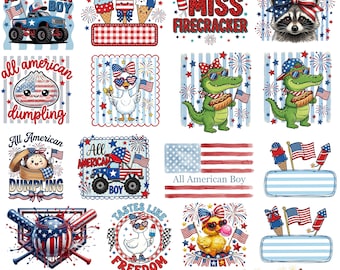 4th of July Kids PNG Bundle, Fourth Of July png, American Girl & Boy PNG, patriotic kids png, 4th of july kids name png, America Toddler Png