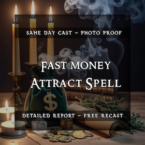 Fast Money Spell | Wealth Attraction Ritual | Prosperity & Abundance Energy | Success Opportunity Magnet | Financial Blessing Magic