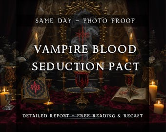 Vampire Seduction Spell Pact | Intense Lust & Obsession Attraction Ritual | Make Them Desire You | Same Day Photo Proof