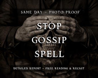 Stop Gossip Spell | Silence Enemies & Rumors Ritual | Reputation Protection Work | Shut Mouth Energy Spell