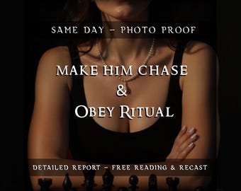 Make Him Chase You Ritual | Irresistible Attraction & Influence Energy, Deep Desire Pull, Feminine Power Spell | Same Day Photo Proof