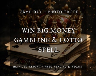 Win Big Money Gambling Spell | Lottery Luck Ritual | Jackpot Attraction Energy | Fast Money Manifestation | Wealth Luck Boost | Photo Proof