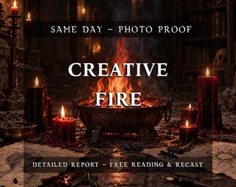 Creative Fire Enchantment | Creativity & Inspiration | Motivation, Focus and Artistic Confidence | Personalized Spiritual Work