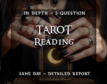 In-Depth 5 Question Tarot Reading | Psychic Reading | Intuitive Spiritual Guidance | Love, Career & Destiny Insight | Same Day Detailed