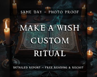 Make A Wish Custom Ritual | Personalized Manifestation Spell | Set Powerful Intentions for Love, Money, Success or Protection