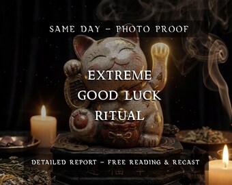 Maneki Neko Extreme Good Luck Ritual | Powerful Luck & Fortune Attraction Work | Money Flow, Opportunities | Same Day Casting Photo Proof