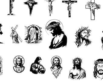 Jesus SVG Bundle | Christian, Crucifix & Prayer Designs (Digital Download)